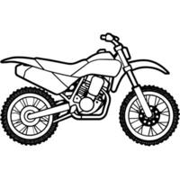 Motorcycle Outline Illustration Concept vector