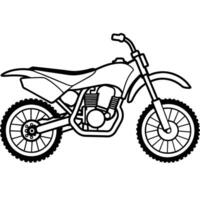 Realistic Motorcycle Outline Illustration concept vector