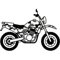 Realistic Motorcycle Outline Illustration vector