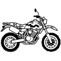 Realistic Motorcycle Outline Illustration vector