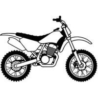 Motorcycle Outline Illustration Concept vector