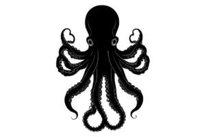octopus silhouette design vector