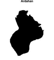 Ardahan outline map vector