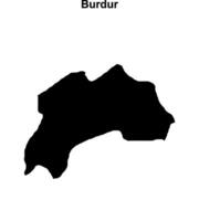 Burdur outline map vector
