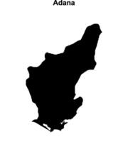 Adana outline map vector