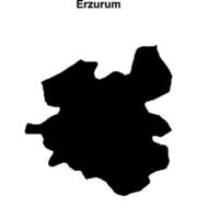 Erzurum outline map vector