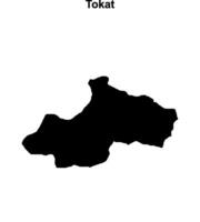 Tokat outline map vector