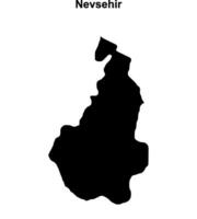 Nevsehir outline map vector