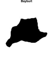 Bayburt outline map vector