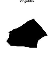 Zinguldak outline map vector