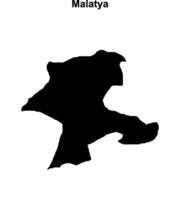 Malatya outline map vector