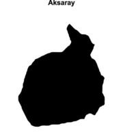 Aksaray outline map vector