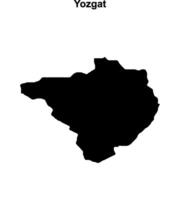 Yozgat outline map vector