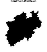 Nordrhein-Westfalen outline map vector