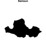 Samsun outline map vector