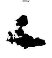 Izmir outline map vector