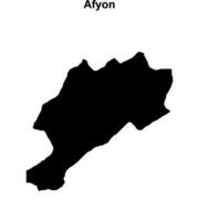 Afyon outline map vector