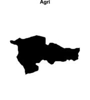 Agri outline map vector