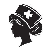 Doctor nurse vectors silhouette