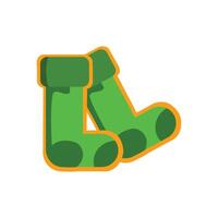 Christmas sock icon. Flat illustration of christmas sock icon for web design. The design element for the Christmas celebration is in the form of socks which symbolize good luck vector