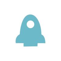 Rocket icon in flat style. Spaceship illustration on white isolated background. Startup business concept. Flat design style modern illustration. vector
