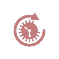 Time icon on background for graphic and web design. Creative illustration concept symbol for web or mobile app vector