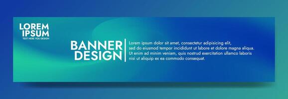 Gradient blurred banner in shades of green and blue. Ideal for web banners, social media posts, or any design project that requires a calming backdrop vector