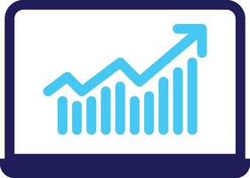 SEO icon flat style with blue color vector