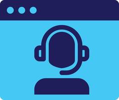 SEO icon flat style with blue color vector