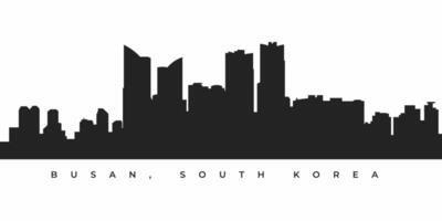 Busan city skyline silhouette illustration vector