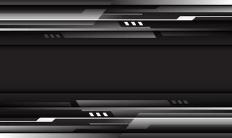 Abstract silver grey cyber futuristic geometric on dark grey design modern technology background vector