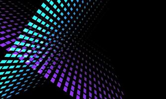Abstract squares mesh blue purple overlap on black technology futuristic data background vector