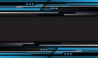 Abstract blue grey cyber futuristic geometric on dark design modern technology background vector
