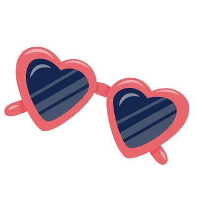 Pink Heart Shaped Sunglasses.