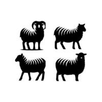 sheep silhouette logo icon vector