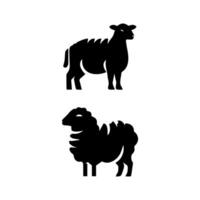 sheep silhouette logo icon vector