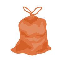 Rotting garbage in waste bag vector