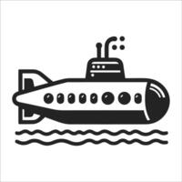 Submarine icon on a white background. flat illustration. vector
