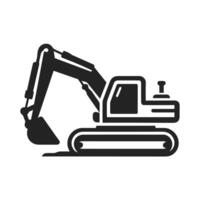 Excavator icon. Simple illustration of submarine icon for web design isolated on white background vector