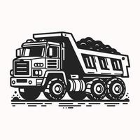 Streamlined Dump Truck Icon. Versatile Image vector