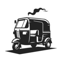 Indian rickshaw icon. Simple illustration of indian rickshaw icon for web design isolated on white background vector