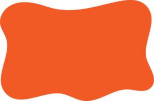 Organic flat blob. Irregular fluid bubble. Abstract liquid shape. Random wavy spot and curvy element. Amoeba rectangle box. png