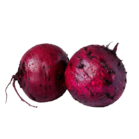 A close-up of a fresh, red beetroot isolated on transparency background png