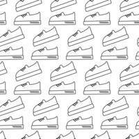 Outline laced sneakers Seamless pattern in minimalist style Abstract backdrop texture or promo idea. Isolate EPS. Wrapping, wallpaper or web, cards, poster, banner, label, price design concept vector