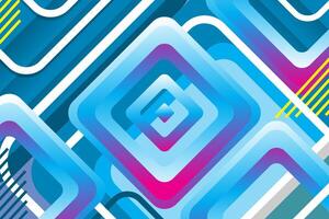 Gradient square shape geometric background vector