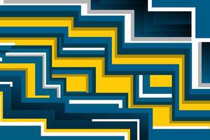 Blue and yellow abstract square shape geometric background vector