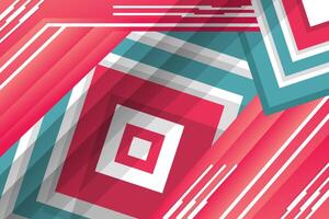 Red gradient abstract square shape geometric background vector