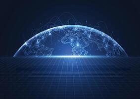 Global network connection. World map point and line composition concept of global business. Illustration vector