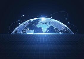 Global network connection. World map point and line composition concept of global business. Illustration vector