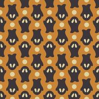 A Halloween pattern of ghosts and circles vector
